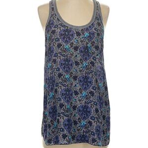 Rebecca Taylor 100% Silk Lovebird Tank Size 2 Blue Turquoise